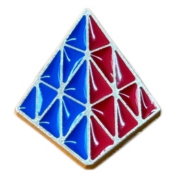 Magnetic Brooch Badge - Pyraminx