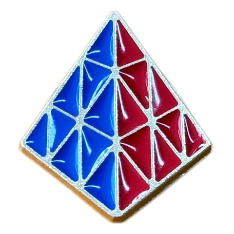 Magnetic Brooch Badge - Pyraminx