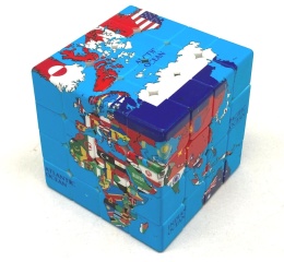 Calvin's Puzzle Flag World Map 4x4 Cube