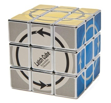 Calvin's Puzzle Okamoto Latch Cube from Japan Silver
