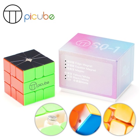 YJ PiCube MGC SQ1 Edge Magnet+Equator Magnet+Maglev Black UV