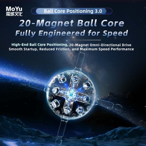 MoYu WeiLong V11 3x3 20M Maglev Ball Core UV