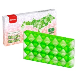 QiYi 72-Block Magic Snake Transparent Green