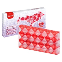QiYi 72-Block Magic Snake Transparent Red