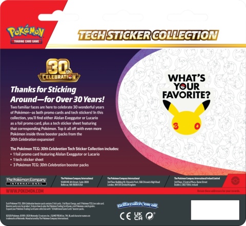 Pokémon TCG: 30th Celebration - Tech Sticker Collection - Lucario