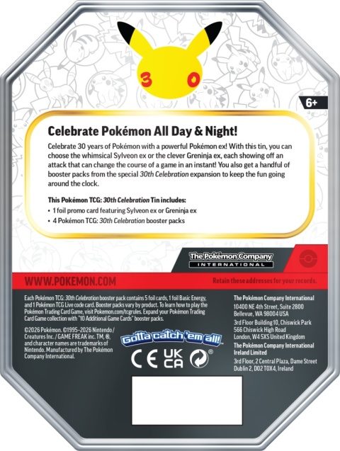 Pokémon TCG: 30th Celebration - Tin - Greninja ex